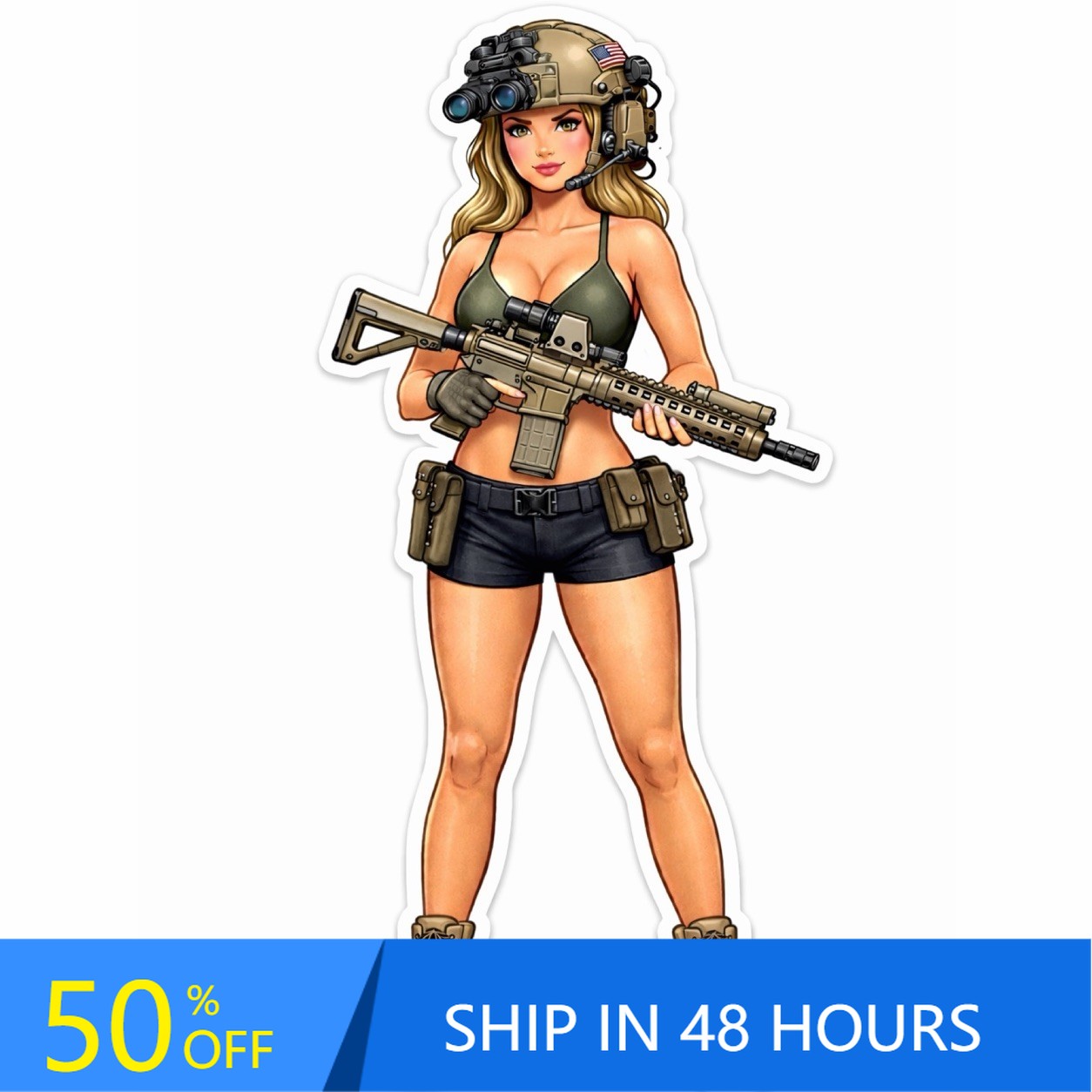Laptop Unique Accessories - Girl in Bikini AR Cute Boat