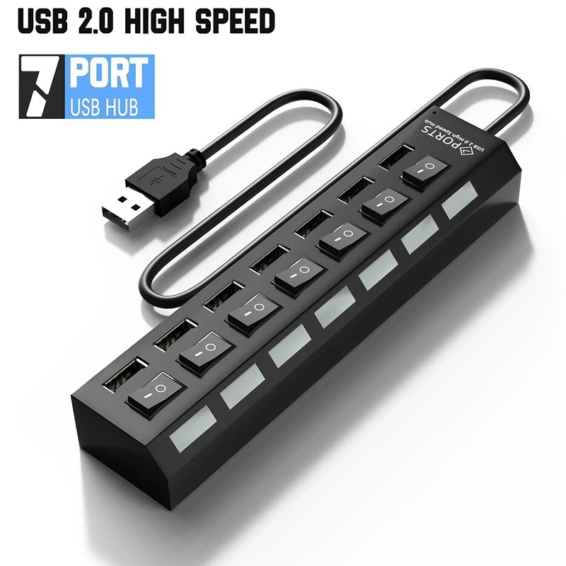 Laptop Accessories Hub - 7 In 1 USB 3.0 Hub