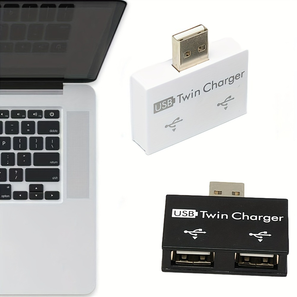 Laptop Accessories Hub - Mini USB 2.0 Splitter Hub 1In2