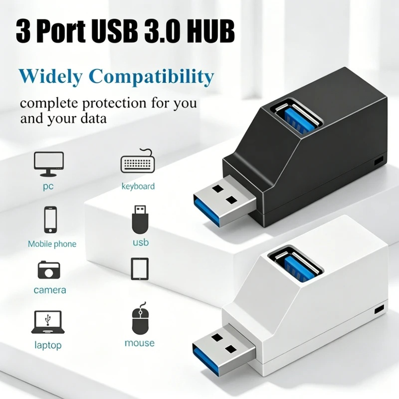 USB 3.0 2.0 Rotatable 3 Ports  - огляд і ціна Laptop Accessories Hub