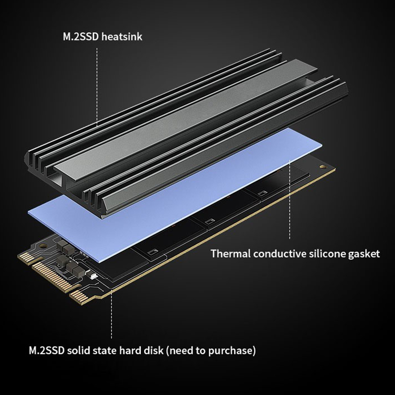 TEUCER M.2 2280 NVMe SSD Alumi - огляд і ціна Laptop Accessories Cooling Pad