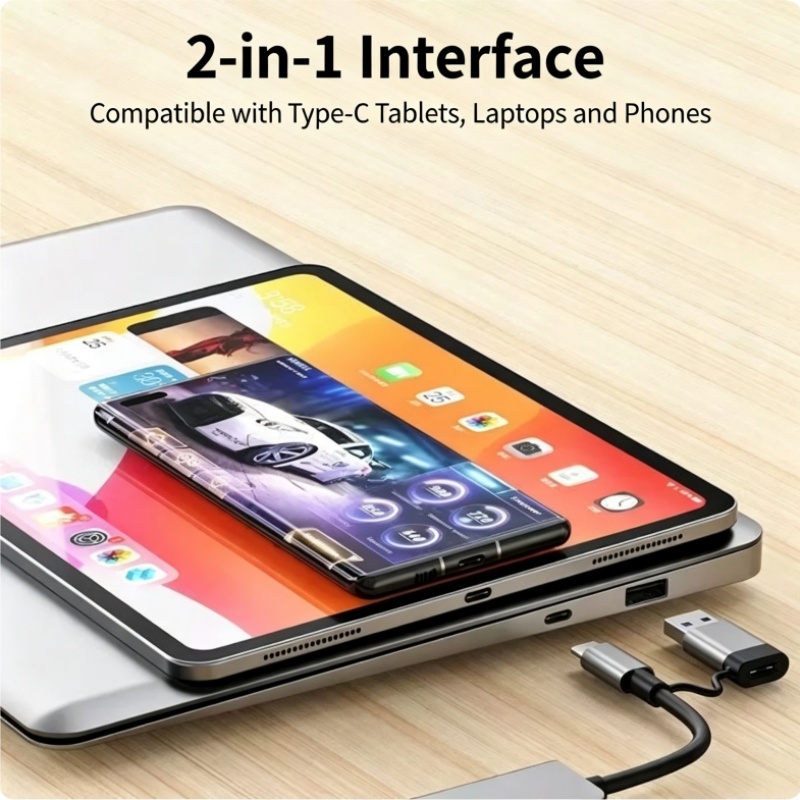 Dual-Head Type-C 8-in-1 Multi- - огляд і ціна Laptop Accessories Hub