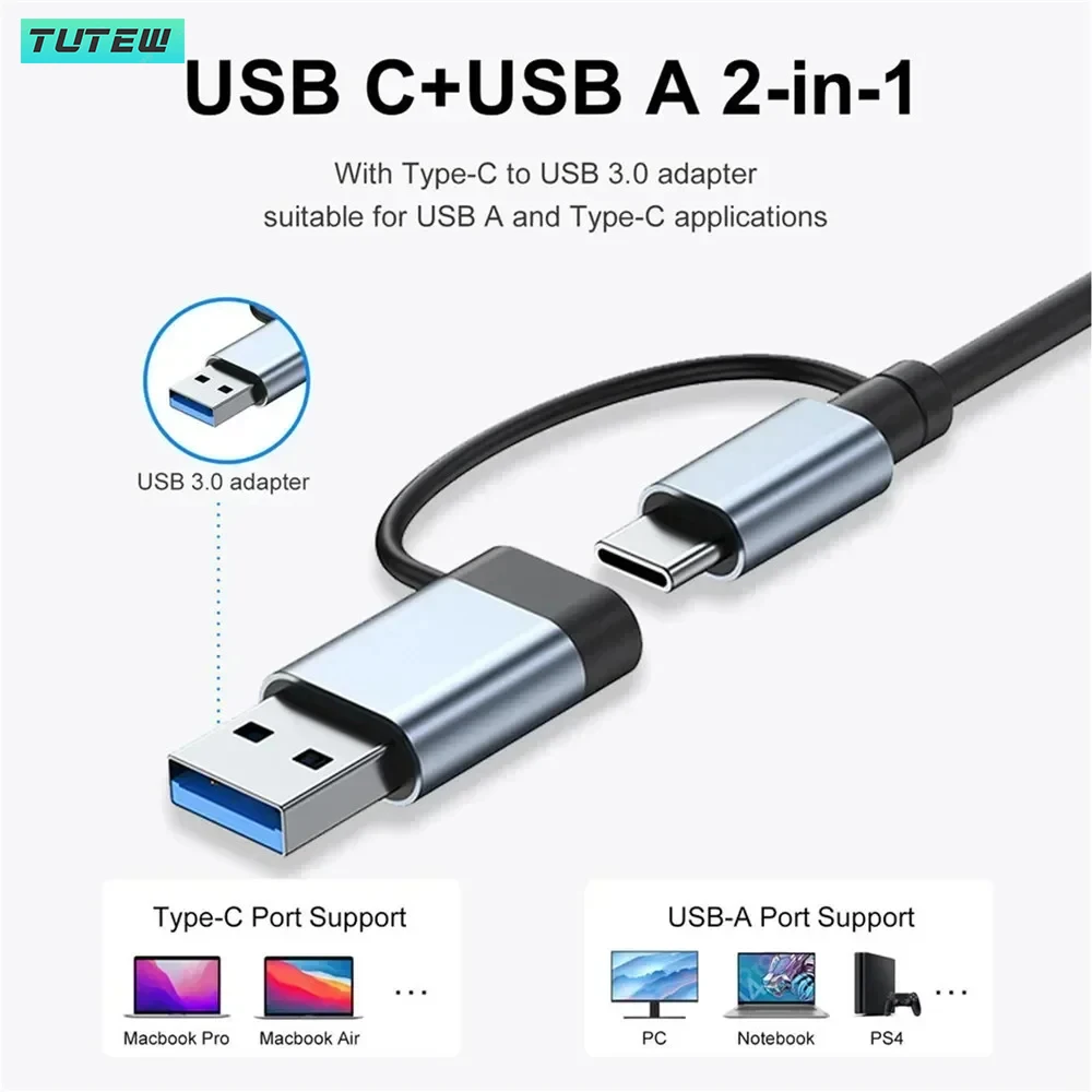 8 in 1 USB C Hub USB Splitter  - огляд і ціна Laptop Accessories Hub
