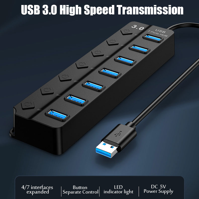 7 In 1 USB 3.0 Hub Multi USB S - огляд і ціна Laptop Accessories Hub