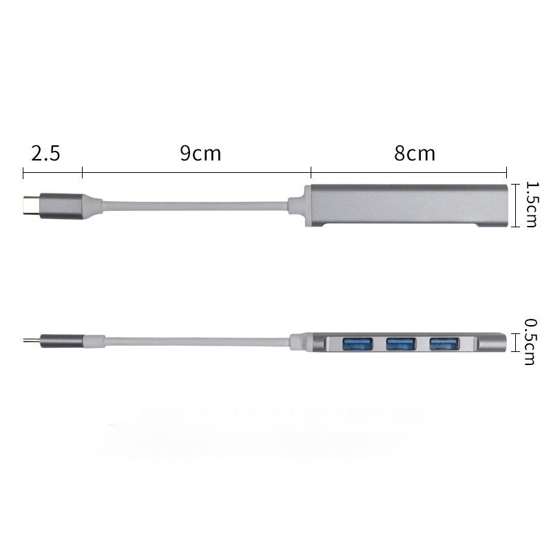 4 in 1 Aluminum Multi Splitter - огляд і ціна Laptop Accessories Hub