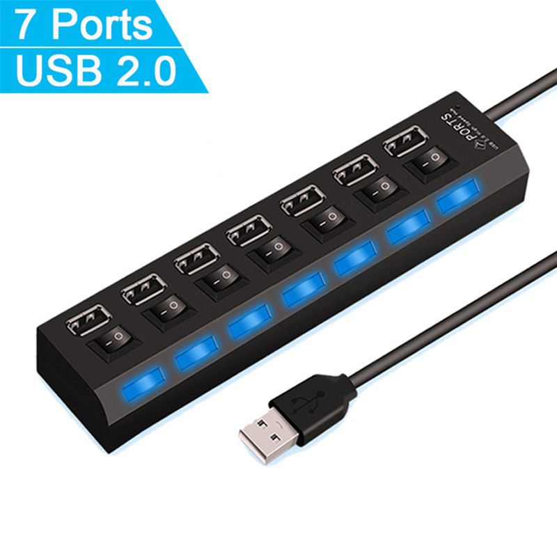 7 Port USB 2.0 Hub Splitter Fo - огляд і ціна Laptop Accessories Hub