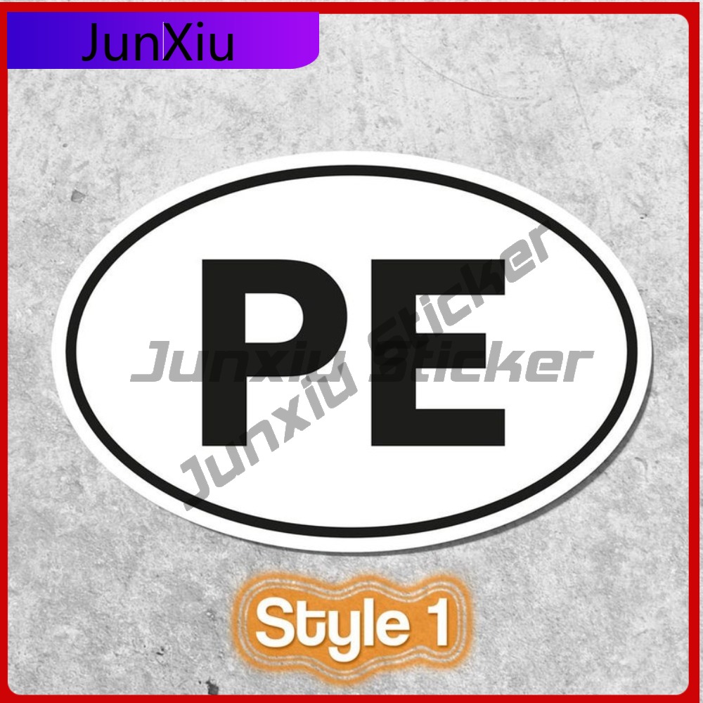 Peru PE Sticker Oval Flag Wate - огляд і ціна Laptop Unique Accessories