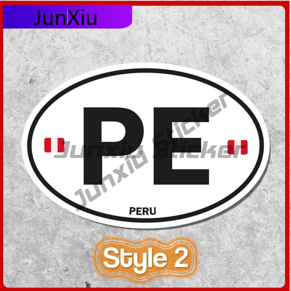 Peru PE Sticker Oval Flag Wate - огляд і ціна Laptop Unique Accessories