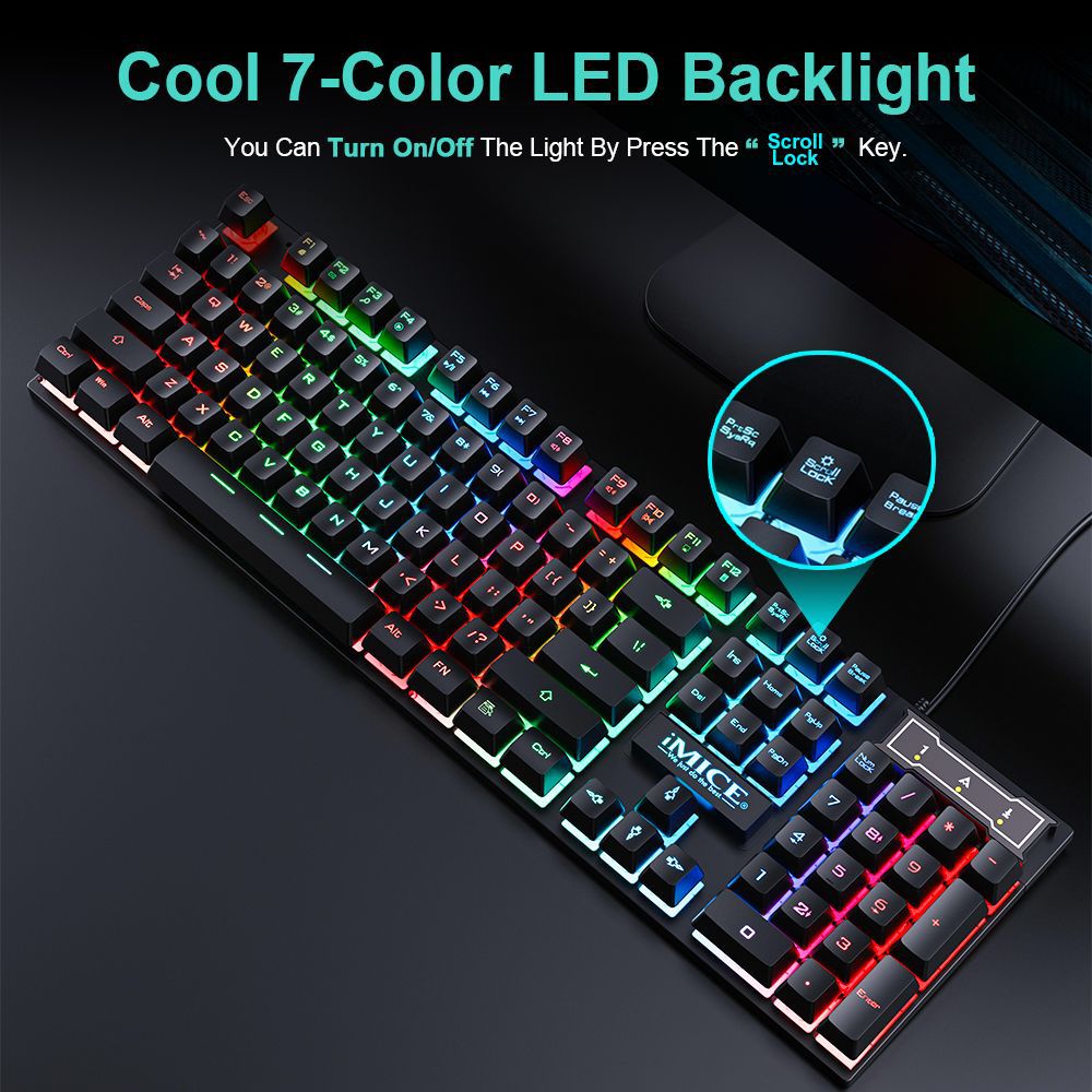 Waterproof Luminous Wired Gami - огляд і ціна Laptop Accessories Combo Set