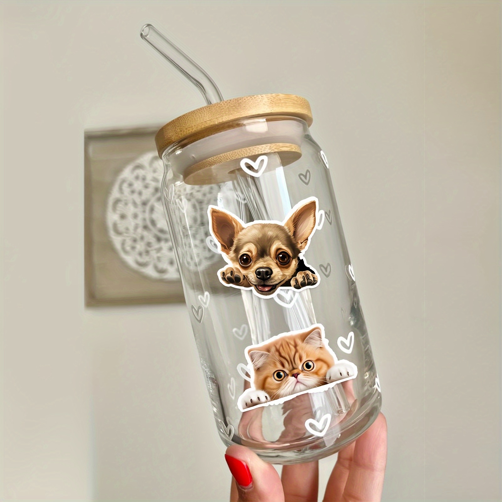 50pcs/Bag Fun Cat Dog Stickers - огляд і ціна Laptop Accessories Organizer Bag