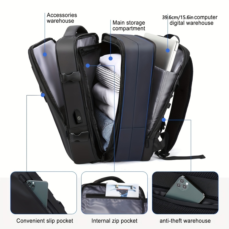 180 °   Box Opening Travel Bac - огляд і ціна Laptop Accessories Organizer Bag