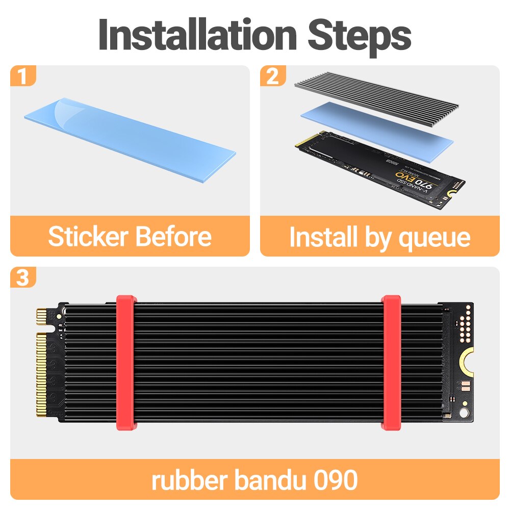 JEYI M.2 SSD Heatsink, Aluminu - огляд і ціна Laptop Accessories Cooling Pad